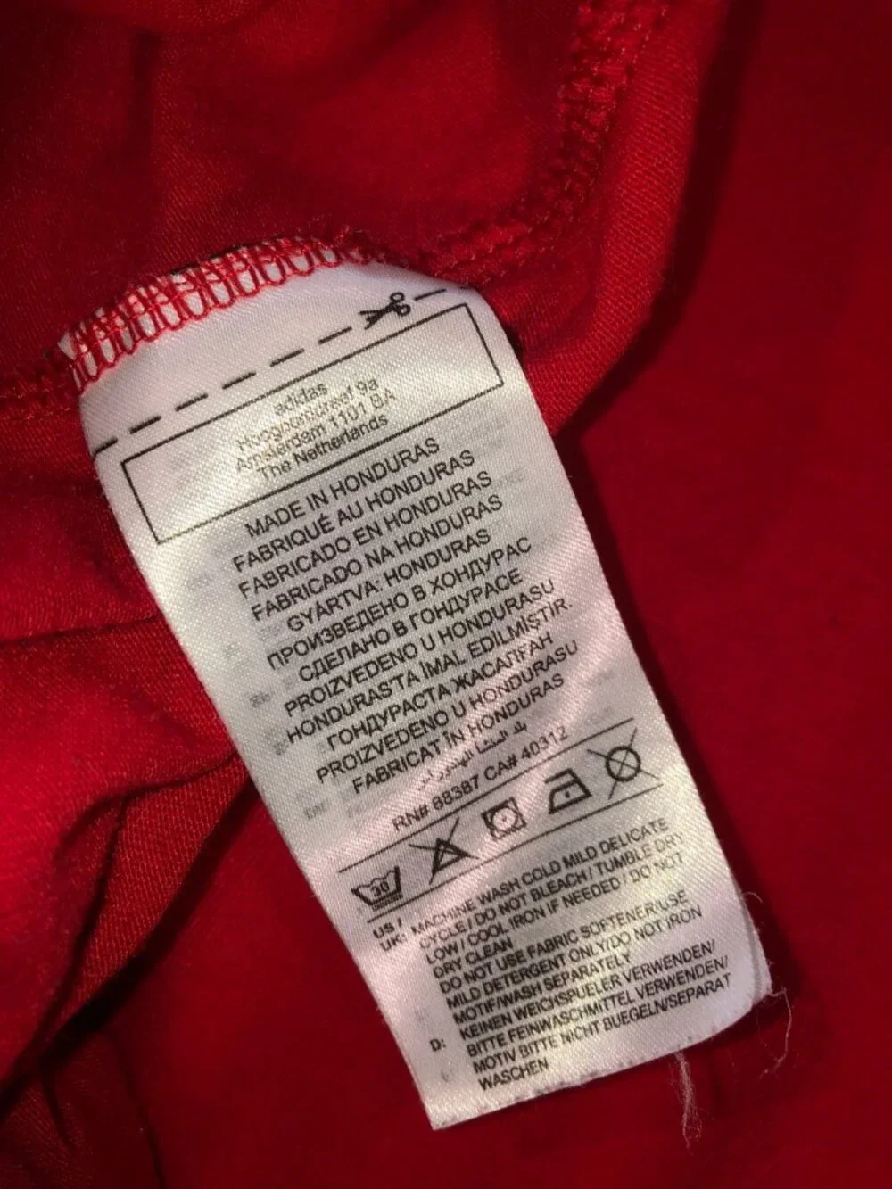 Adidas Athletic Performance Crew Neck T-Shirt Men Moisture Wicking Red XLT
